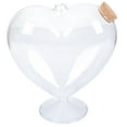 thumbnail image 4 of SHOWERORO Transparent HeartShaped Glass jar with Cork Stopper for Storage in Kitchen or Pantry 4.3 x 3.5 inches, 4 of 8