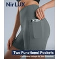thumbnail image 5 of Nirlux Womens Biker Shorts With Pockets-Yoga Shorts For Women Regular & Plus Size For Gym & Yoga Size 6, 6" Inseam, Grey Sage, 5 of 6