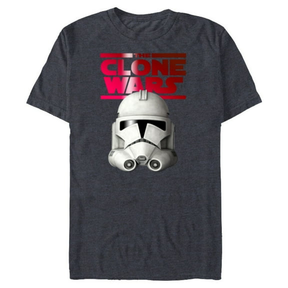 Star Wars The Clone Wars Trooper Helmet - Short Sleeve Blended T-Shirt for Adults - Customized-Navy Heather