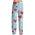 thumbnail image 7 of Resicozy Men's Valentine Pajama Pants Soft Lightweight Heart Print Lounge Sleep Bottoms with Pockets Drawstring Purple Pink 2XL, 7 of 7