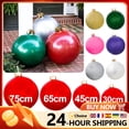 thumbnail image 2 of Bola inflable navideña de PVC de 30/45/65/75 cm, bola inflable de 8 colores decorada con estacas para sujetar la bola. Feliz año nuevo, 2 of 5