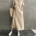 thumbnail image 2 of Sngxgn Women Dress Sleeveless Bodycon Tie Waist Party Mini Dresses(Khaki,XXXL), 2 of 6