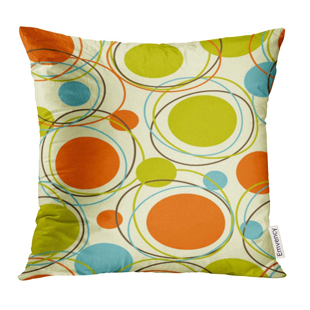 CMFUN Colorful 1950S Retro Abstract Mid Century 1960S Modern Pillow