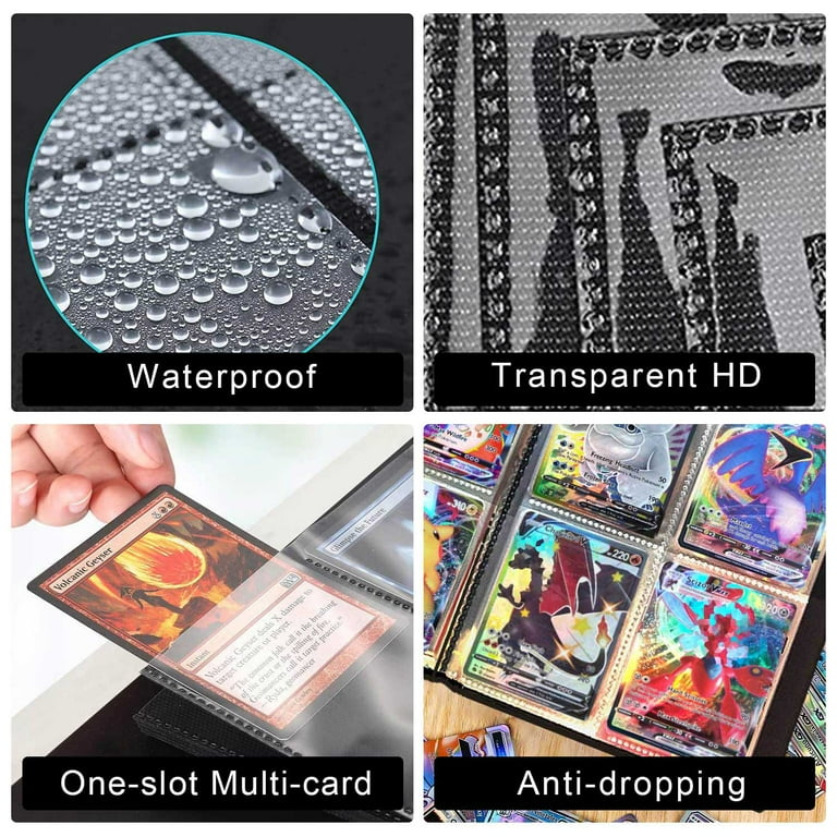 card binder sleeves target Amazon.com: 360 Pockets Trading Card Sleeves, Side Loading Pocket Binder,  Album Pages Card Collector Coin Holders Wallets Sleeves Set (Black 360) :  Toys & Games main image 0