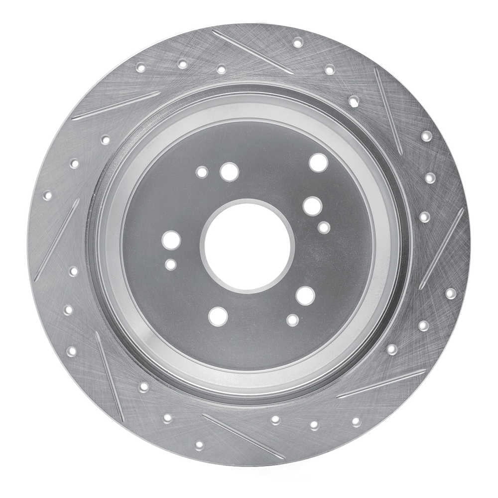 Dynamic Friction Company 631-59047L DFC Brake Rotor - Drilled And Slotted - Silver