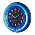 thumbnail image 1 of 11" Vibrant Blue Neon Analog Wall Clock Home Room Decor, 1 of 1