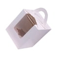 thumbnail image 2 of keepw Cupcake Boxes With Handle And Window Insert Portable Pastry Containers Single Cupcake Boxes White, 2 of 6