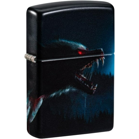 Zippo Lighter - Custom Message Engrave on Backside Horror Wolf - 540 Color 48923