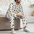 thumbnail image 7 of Picia Ladybugs And Flowers Pattern Men’s Long-Sleeve Sleepwear Set - Soft 2-Piece Loungewear with Pockets, Comfy PJs for Relaxing Nights-Medium, 7 of 7