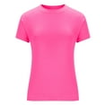 thumbnail image 5 of Zpanxa Womens Summer Tops, Blouses for Women, Women's Short Sleeve Solid Color Crewneck Casual Top Pullover T-Shirt, 5 of 7