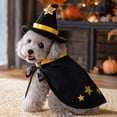 thumbnail image 5 of Small Dog Halloween, Halloween Dog 22 Inch Dog Vampire Cape, Witch Cape Outfit with Matching Star Hat for Holiday Pet Dress Up, 1 Pack, 5 of 6