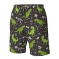 thumbnail image 6 of Uemuo Dinosaur Skeleton Pattern Men's Swim Trunks Hawaiian Beach Bathing Suit Swimsuits Beach Quick-Dry Shorts with Pockets-3X-Large, 6 of 9