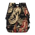 thumbnail image 4 of Balery Gothic Eastern Floral Skull Mochila Escolar Impresa, Mochila Ligera para Viajes Casual, Mochila Duradera y Cómoda Multifuncional, Mochila para Laptop-One Size, 4 of 5