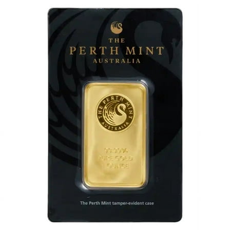 1 oz Gold The Perth Mint Bar w/ Assay Card