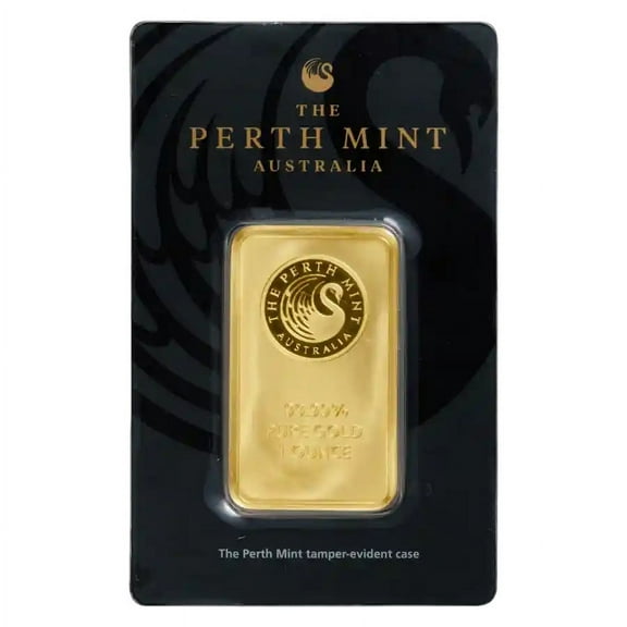 1 oz Gold The Perth Mint Bar w/ Assay Card