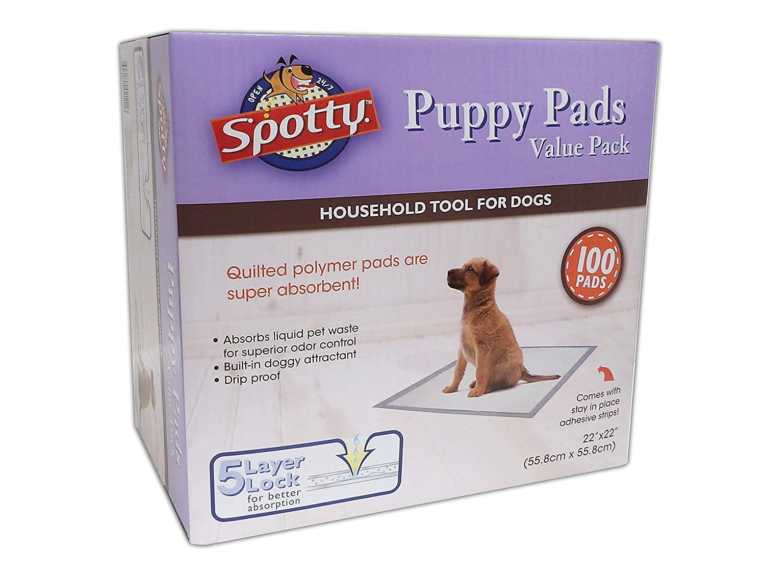 Spotty Super Absorbent Heavy Duty 5 Layer Housebreaking Training Leak ...