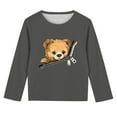 thumbnail image 5 of Ugoldhm Girls Shirts Round Neck Bear Zip Graphic Tops Long Sleeve Loose Fit Tunic Tees, 5 of 5