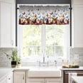 thumbnail image 3 of Butterfly Kitchen Window Curtain Set with Tiers and Valance, 3 Pieces Rod Pocket Valances Farm Style Butterfly Grey Gradient Window Treatment Semi Sheer Kitchen Bedroom Farmhouse Decor (52"W x 18"L), 3 of 6