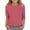 Pink, variant on Efsteb Kids Girls 3/4 Sleeve T Shirts Comfy Cute Solid Color Loose Casual Summer Round Neck Three-quarter Sleeve Tops Blouses(Blue,9-10 Years )