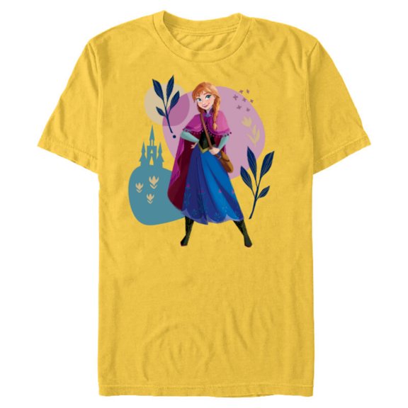Disney Frozen Princess Anna of Arendelle - Short Sleeve Blended T-Shirt for Adults - Customized-Yellow