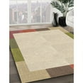 thumbnail image 3 of Ahgly Company Machine Washable Indoor Square Transitional Vanilla Gold Area Rugs, 6' Square, 3 of 7