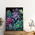 thumbnail image 2 of LH138HB-Unframed Succulent Plants In Neon Prints Rustic Wall Art Succulent Plants Bathroom Decor Bathroom Wall Art,Green Cactus Pictures,Botanical Paintings for Bedroom Living room Office Decoration, 2 of 5