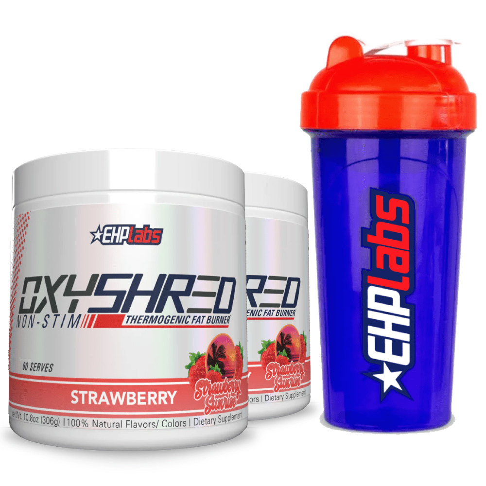 EHP Labs OxyShred Preworkout 60 Servings Strawberry (Pack of 2) w
