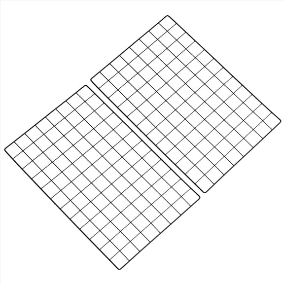 Uxcell 24"x16" Wire Grid Panel, 2 Pcs WWall Grid Decorative Board Photo Display for Home Office Wedding, Black