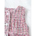 thumbnail image 5 of Biekopu Girls Summer Casual Beach Dress Pink Sleeveless Crew Neck Front Button Up Dresses, 5 of 8