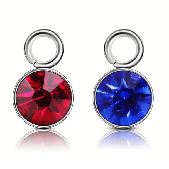 OUNONA  12 Pcs DIY Necklace Birthstone Charm Pendant Connector Jewelry Gems