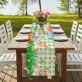 thumbnail image 4 of Table Runners 70 Inches Long Dress Scarves, Easter Bunny Farmhouse Coffee/Dining/Kitchen Table Decor, Holiday Table Runner, Spring Easter Eggs Chicken Sage Green Plaid 13x70 Inch, 4 of 9