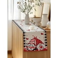 thumbnail image 5 of Table Runner 70 Inches Long for Kitchen Dining, Valentine's Day, Dresser Scarf Farmhouse, Dining Table Decorations for Wedding/Parties, Buffalo Black Checkered Gnomes Love 13 x 70 In, 5 of 9