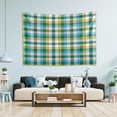 thumbnail image 5 of Rainbow Tartan Glen Plaid Tapestry Wall Hanging Tapestries Happy Colorful Hippie Psychedelic Art Polyester Carpet Wall Decorative for Living Room Bedroom 60x51inch, 5 of 7