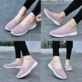 thumbnail image 5 of Women's Slip on Loafer Shoes - Mesh Casual Ballet Flat Nurse Walking Sneakers Knit Round Toe Memory Foam Casual Shoes, 5 of 13