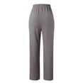 thumbnail image 6 of Sngxgn High Waist Cargo Pants Women Women Solid Trousers Casual Baggy Elastic Waist Wide Leg Pants With Pockets(Grey,S), 6 of 6