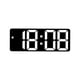 thumbnail image 5 of Reloj de escritorio digital con fecha, temperatura, regulador, LED, despertador, para adultos Blanco, 5 of 9