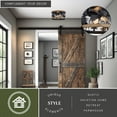 thumbnail image 2 of Kodiak 12-in W Black Rustic Round Cage Flush Mount Ceiling Light Fixture Moose and Tree Motif, 2 of 11