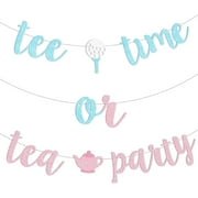 Sursurprise Golf Gender Reveal Decorations, Tee Time or Tea Party Banner Pink Blue for Boy or Girl Golf Baby Shower Gender Reveal Party Supplies