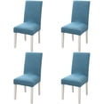 thumbnail image 1 of Juego de 4 fundas para sillas de comedor, fundas elásticas para sillas, fundas suaves para sillas de comedor, 1 of 5