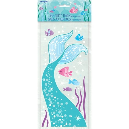 Unique Industries Assorted Colors Birthday Party Bags, 20 Count