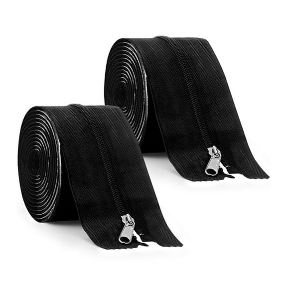 2 Roll Large Zipper for Dust Barriers 7ft x 3in Zipper Door Tape for Greenhouse