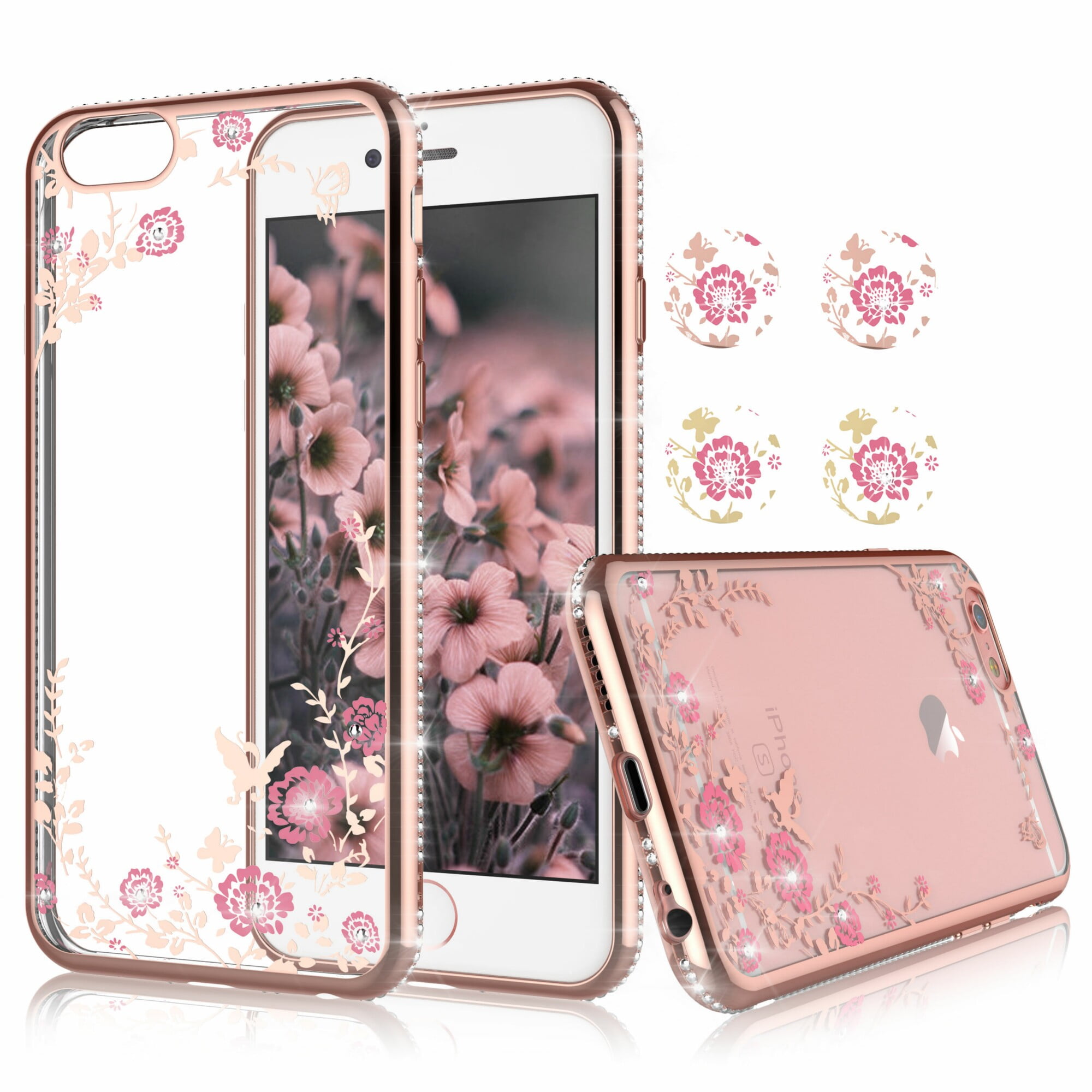 Iphone 6 Plus Case Iphone 6s Plus Clear Case Iphone 6s Plus Cover Njjex Ultra Thin Tpu Soft Case With Bling Diamond Cover For Apple Iphone 6 Plus Iphone 6s Plus