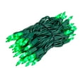 thumbnail image 2 of Novelty Lights RetroGlo® LED Mini Lights, 50 Ceramic Green Bulbs on Green Wire, 11ft with 2.5" Spacing, Incandescent Style Glow, 2700K Warm White Core, 2 of 5