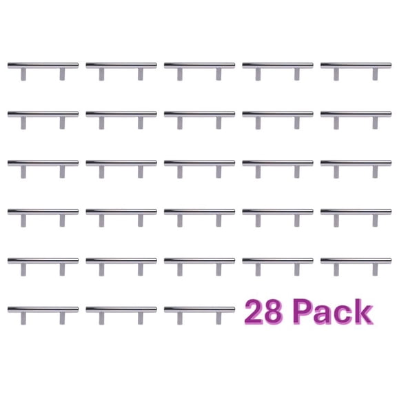 Better Homes & Gardens 3" (76mm) Center-to-Center Bar Pull, Polished Chrome, 28 Pack