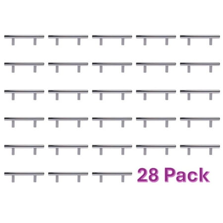 Better Homes & Gardens 3-Inch Center-to-Center Bar Pull, Polished Chrome, 28-Pack