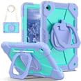 thumbnail image 1 of Funda Resistente a Golpes para Samsung Galaxy Tab A11+, Silicona Anti-caída + Funda Protectora de Capa de PC con Asa Cuadrada Giratoria de 360° y Correa para el Hombro, Morado, para Galaxy Tab A11+, 1 of 8