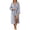 Gray, variant on HBGVBA Hooded Flannel Robe for Women,Solid Bathrobe with Pockets,Cozy Loungewear Sleepwear