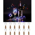 thumbnail image 1 of Paquete de 12 Luces para botellas JanHm corcho para botellas de vino 2 m 20 luces LED de alambre de cobre multicolor, 1 of 5