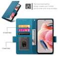 thumbnail image 4 of For Samsung Galaxy S26 Ultra 5G Wallet Case Flip Card Holder,PU Leather Side Buckle Magnetic Frosted Women Men Cover,Blue,For Galaxy S26 Ultra 5G, 4 of 7