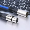 thumbnail image 2 of Cable XLR de 3 pines macho a hembra de 1 m Cable de cable de micrófono blindado (azul), 2 of 9